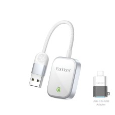 Автомобільний бездротовий адаптер Carplay/Android Auto Earldom ET-CP03 Silver